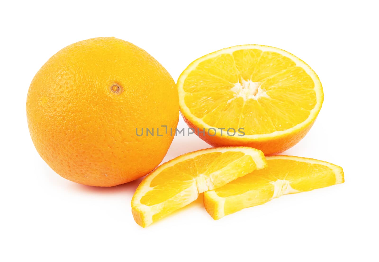 Orange fruit on white by pioneer111