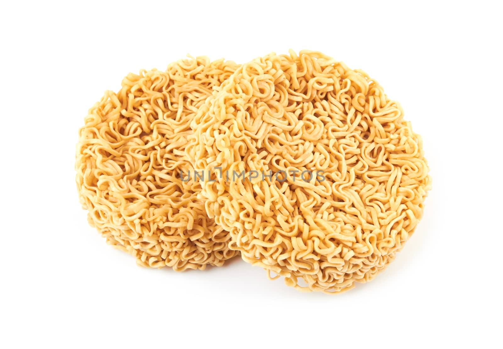 instant noodles on white by pioneer111