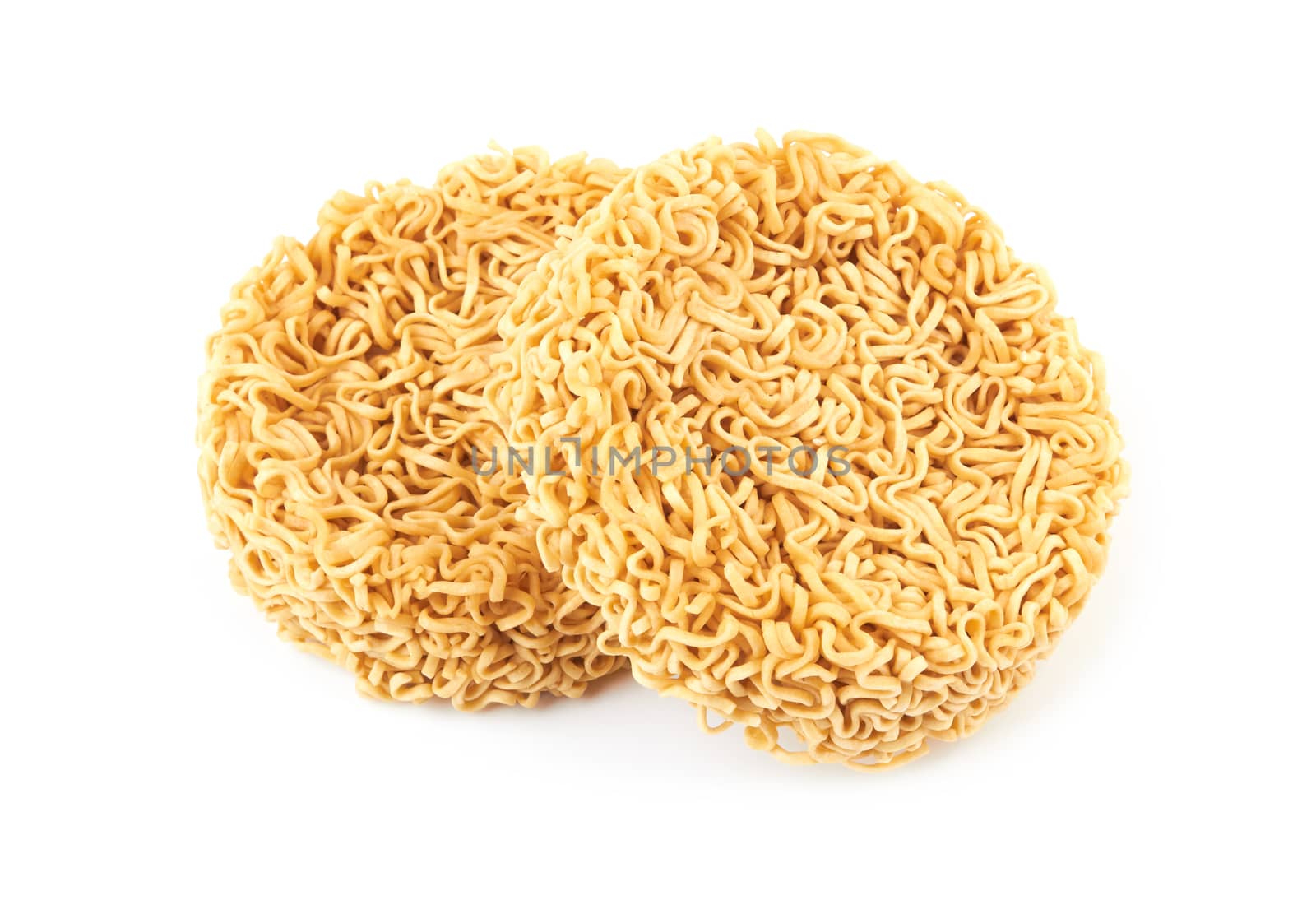 instant noodles on a white background