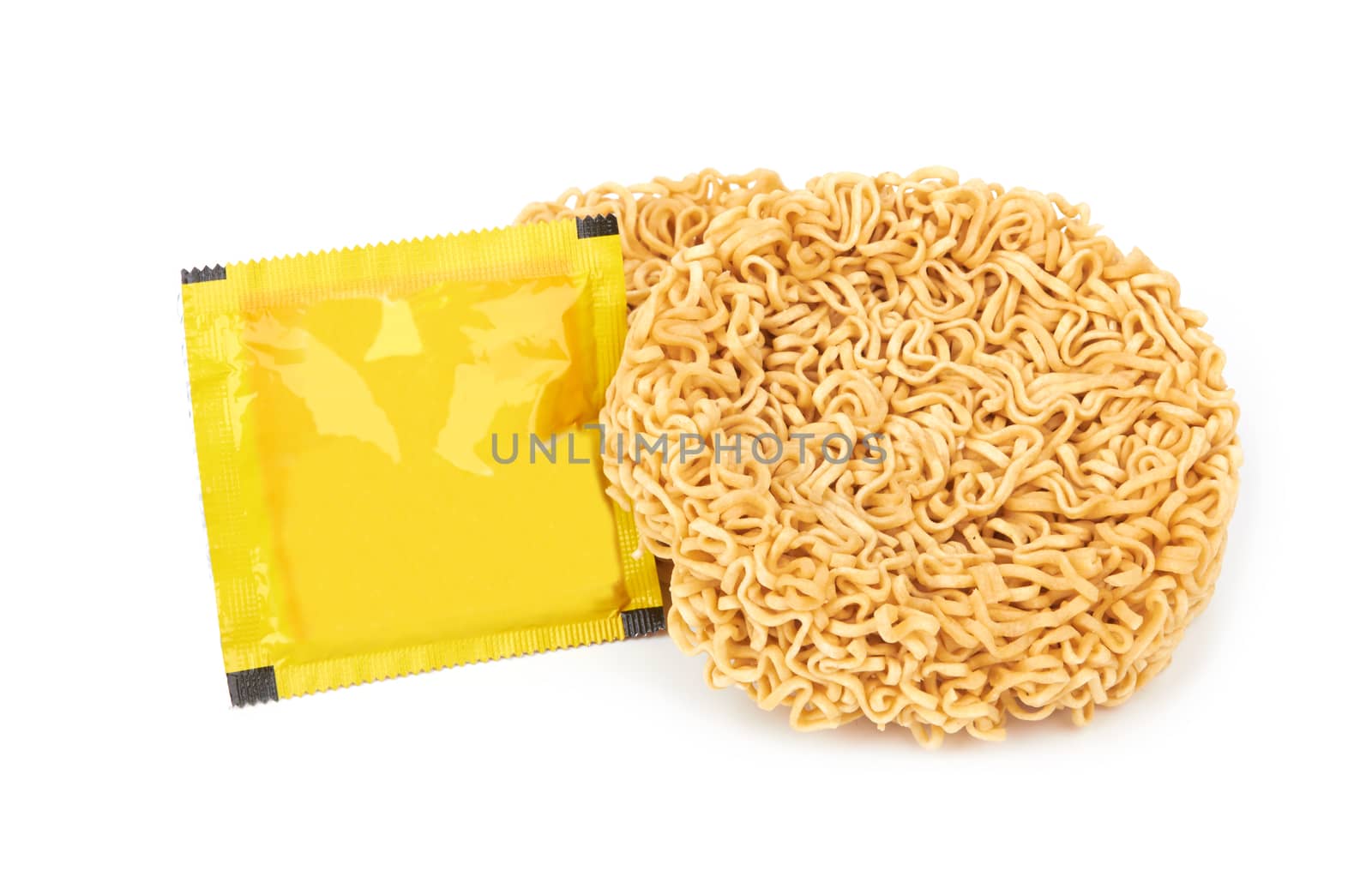 instant noodles on a white background