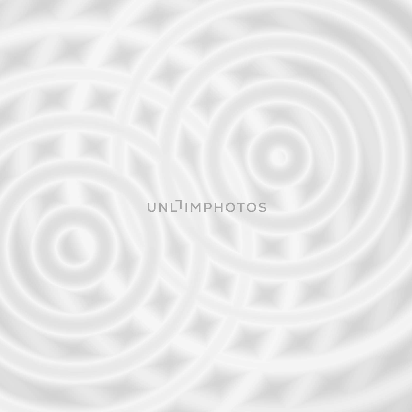 Abstract white rings sound oscillating, circle spin soft background