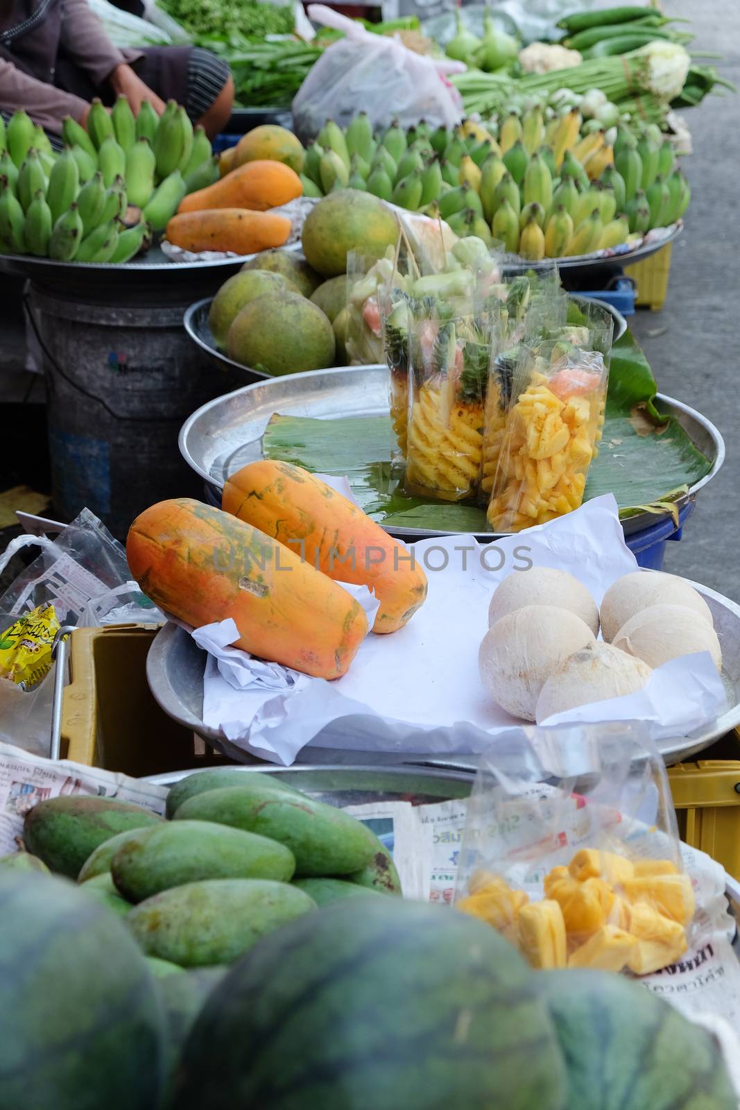 Fruits in street market, Rayong Province