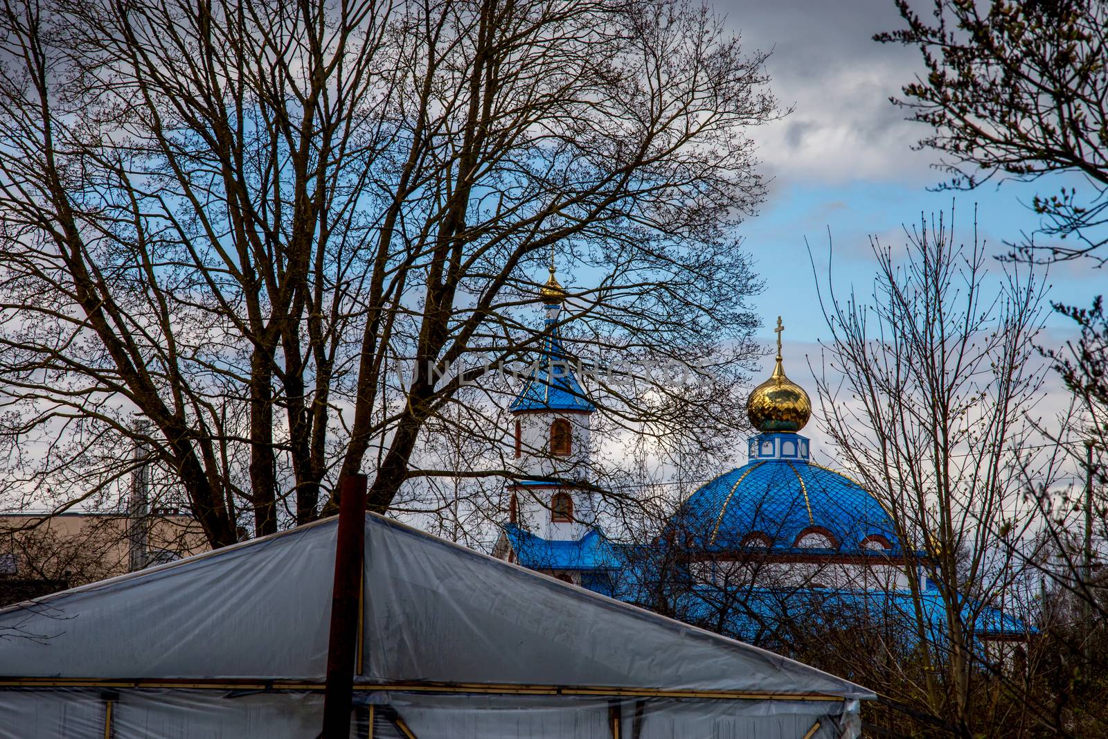 Iecava Orthodox Church in Latvia. 

