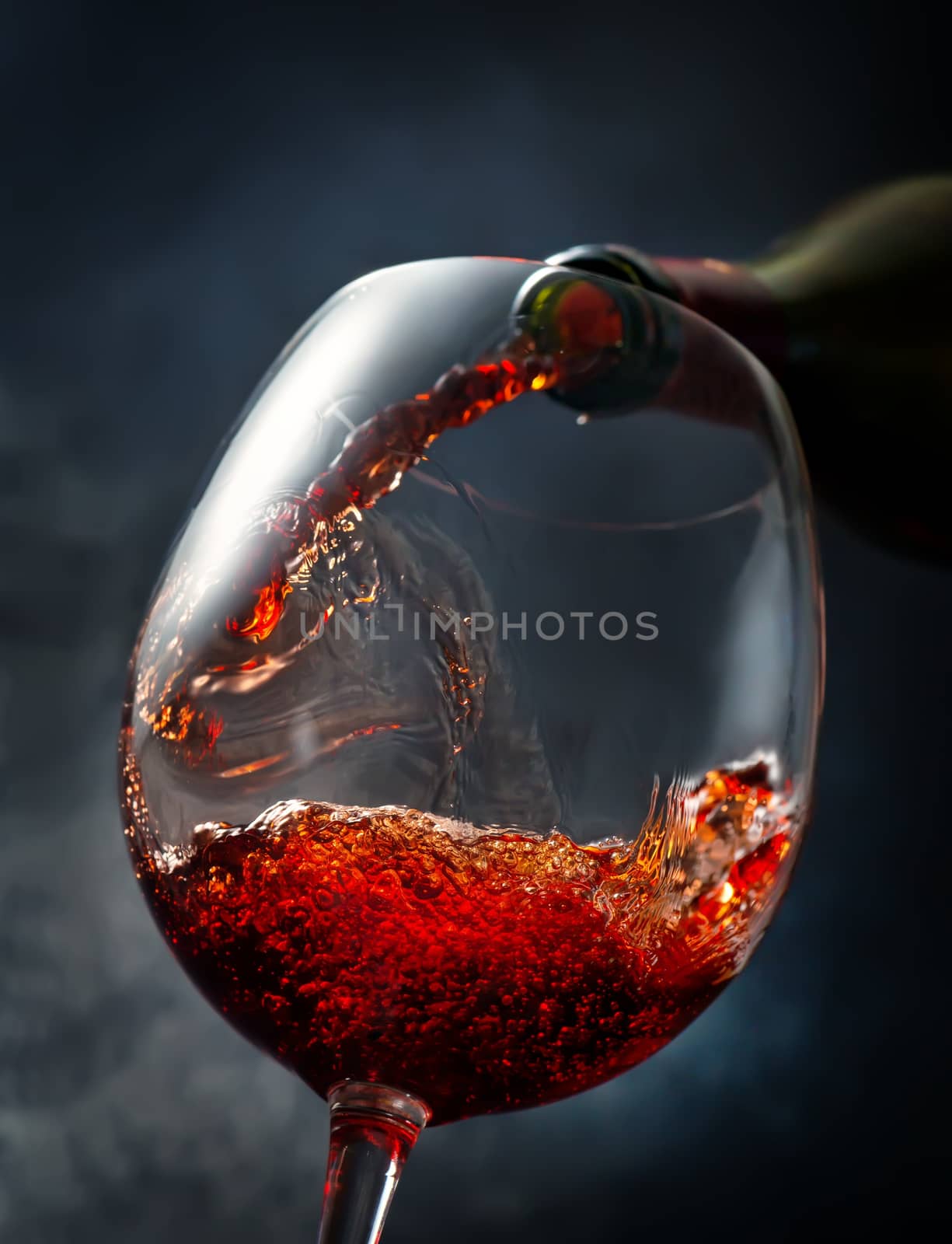 Wine on smoky background by Givaga