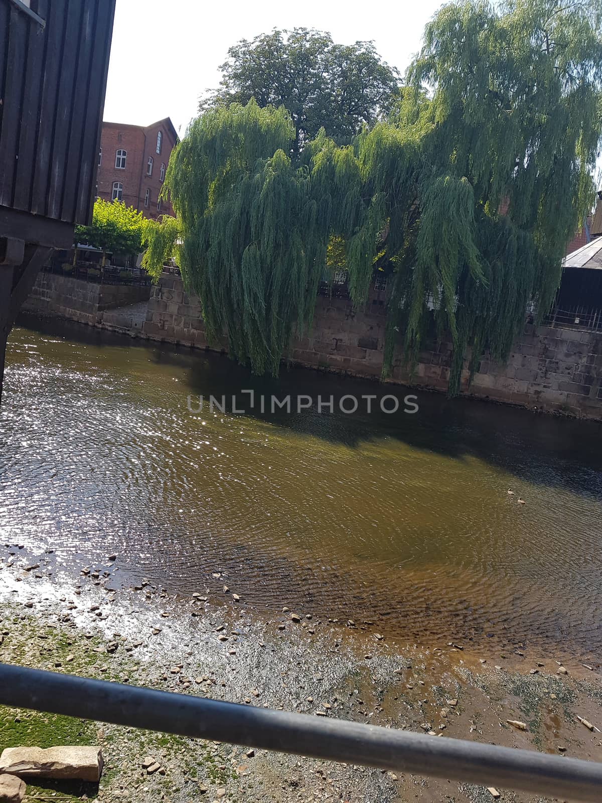 The river Ilmenau in Lüneburg near the old crane