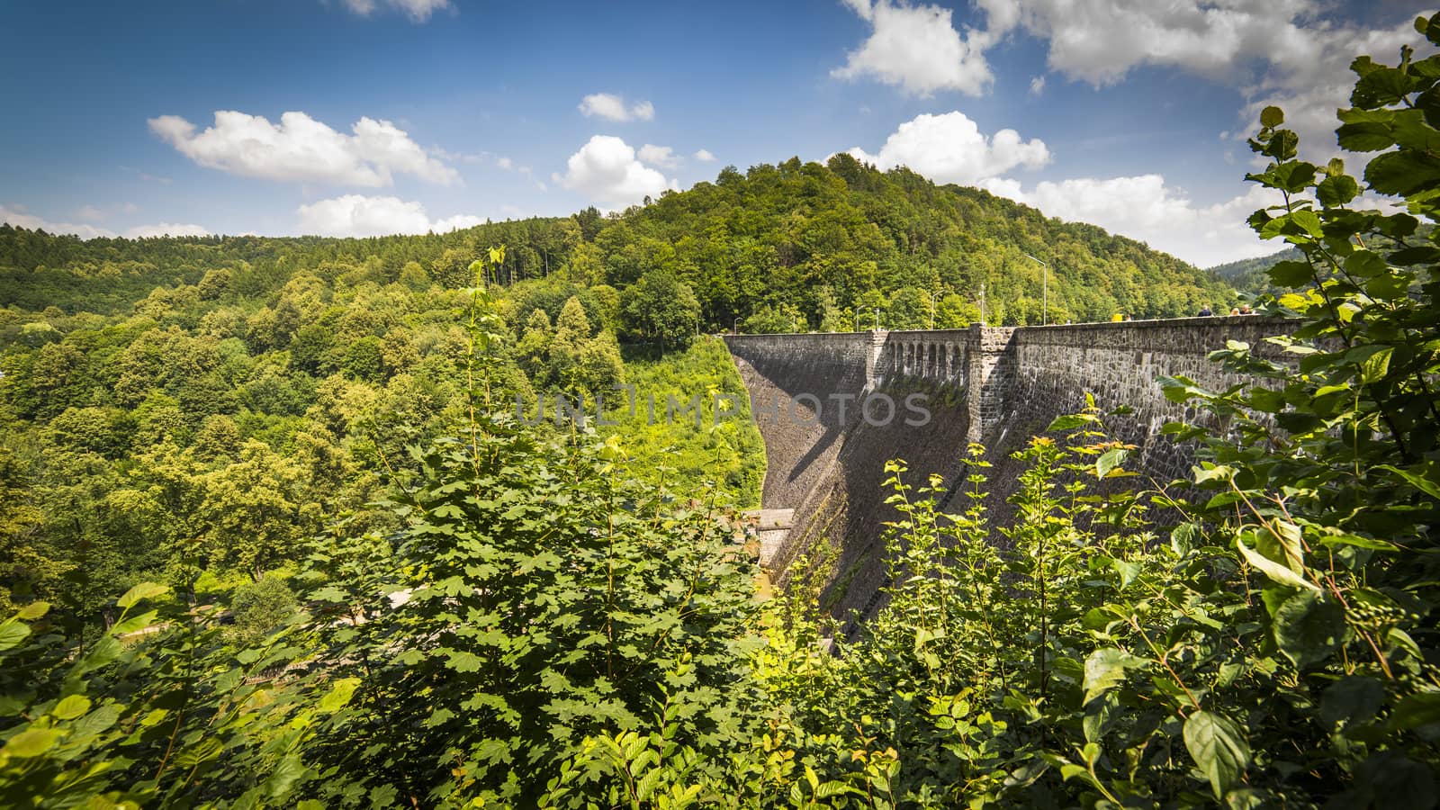 Water dam in Zagorze Slaskie, Owl mountains, Silesia, Poland