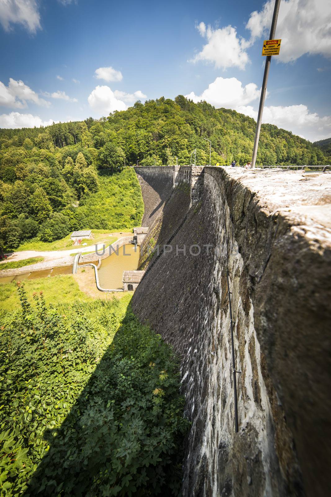 Water dam in Zagorze Slaskie, Owl mountains, Silesia, Poland