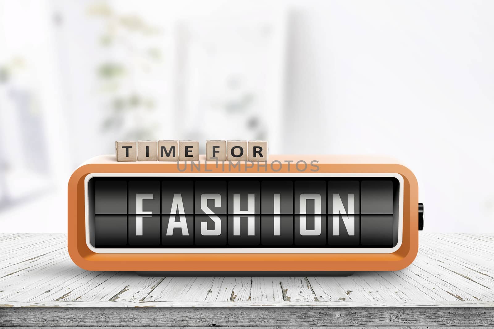 Time for fashion message on a retro clock by Sportactive