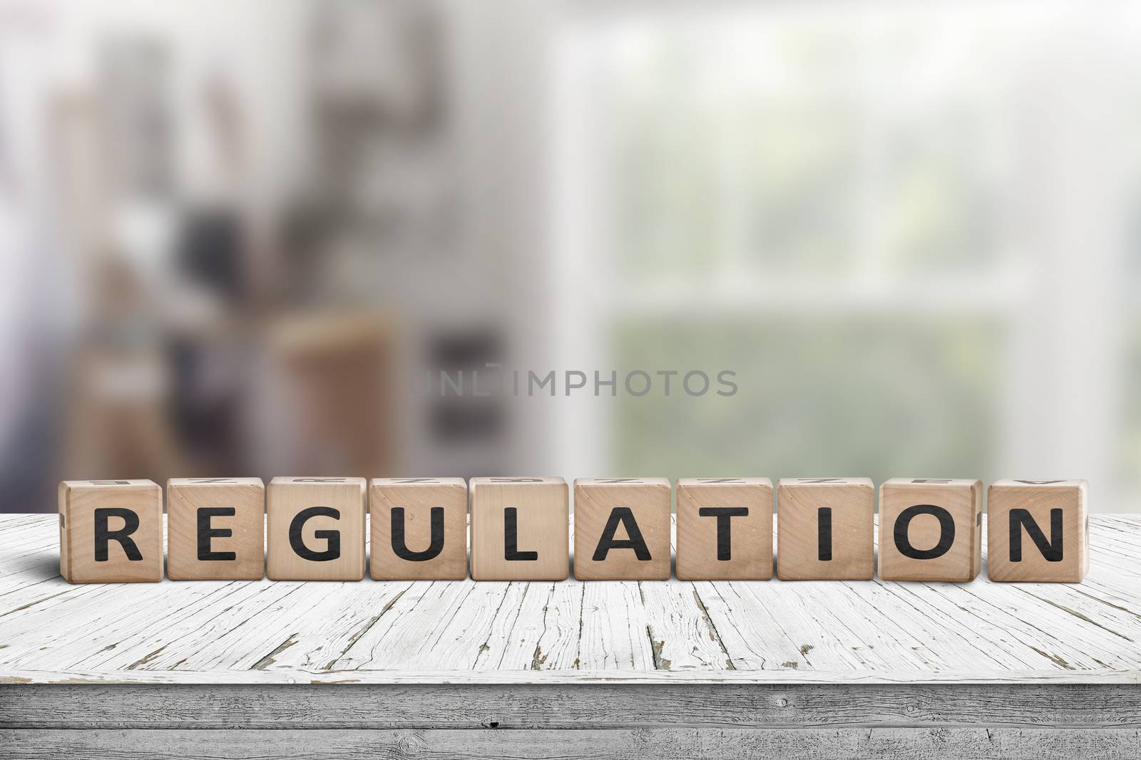 Regulation sign on a wooden table by Sportactive