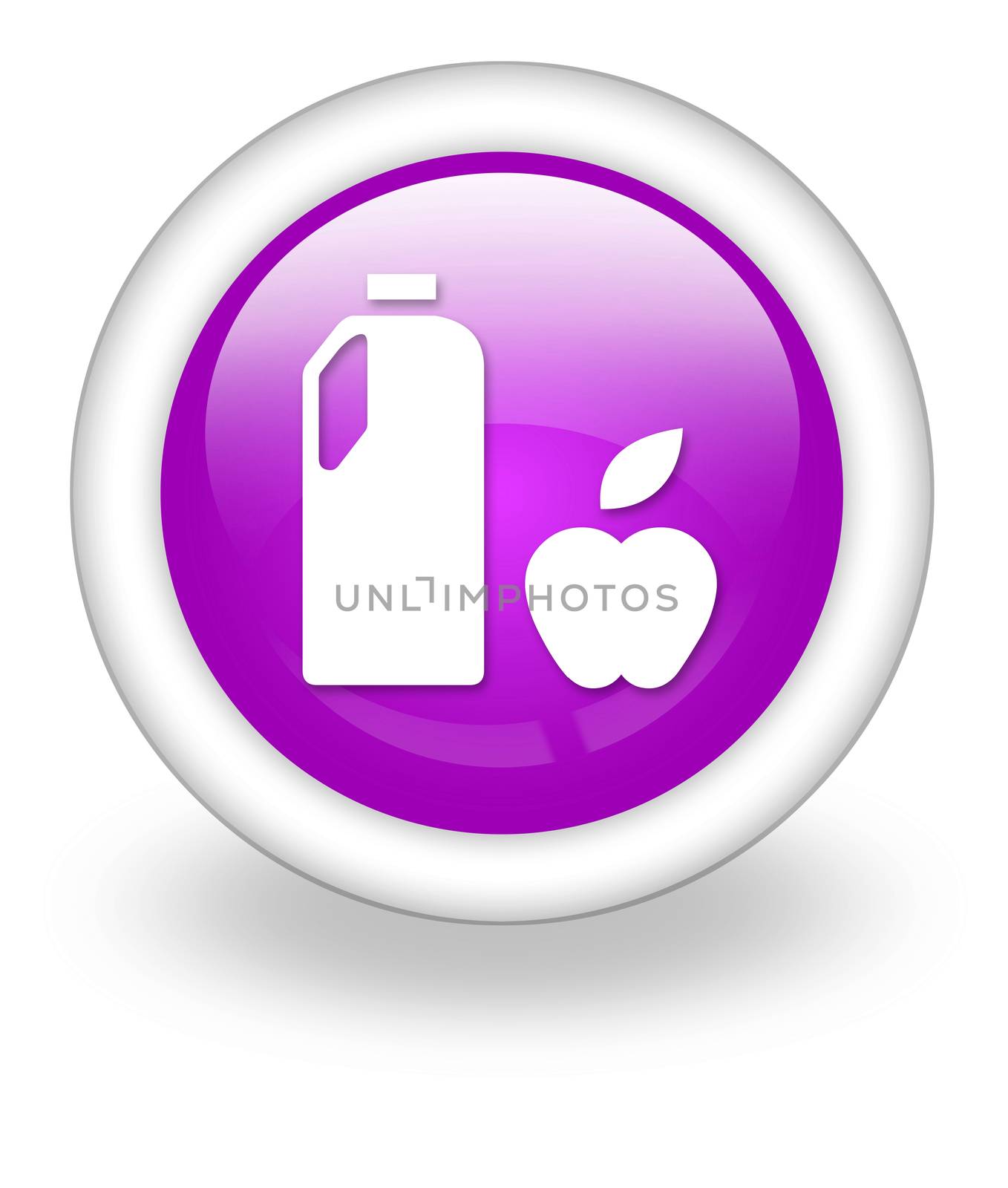 Icon, Button, Pictogram with Groceries symbol