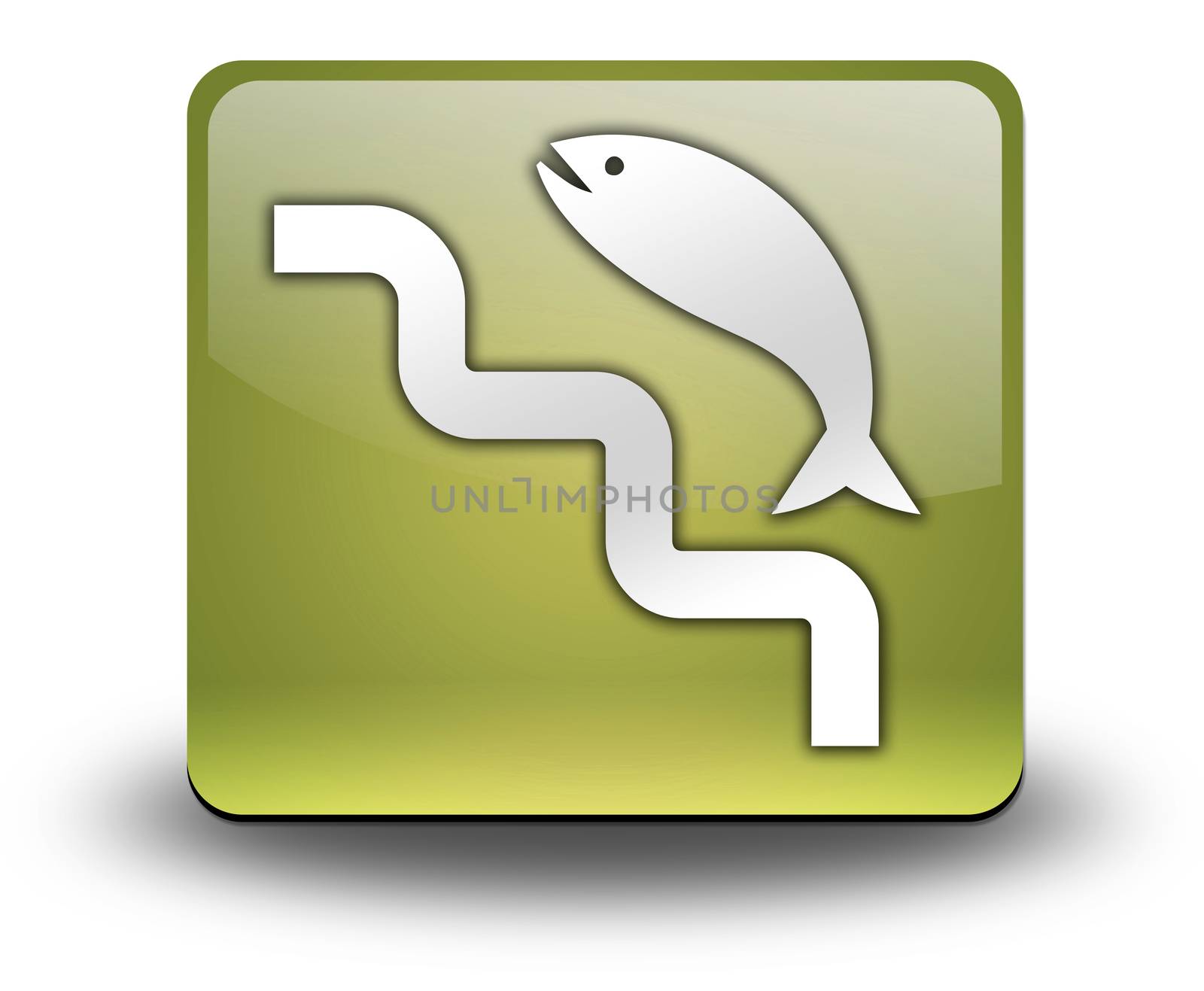 Icon, Button, Pictogram Fish Ladder by mindscanner