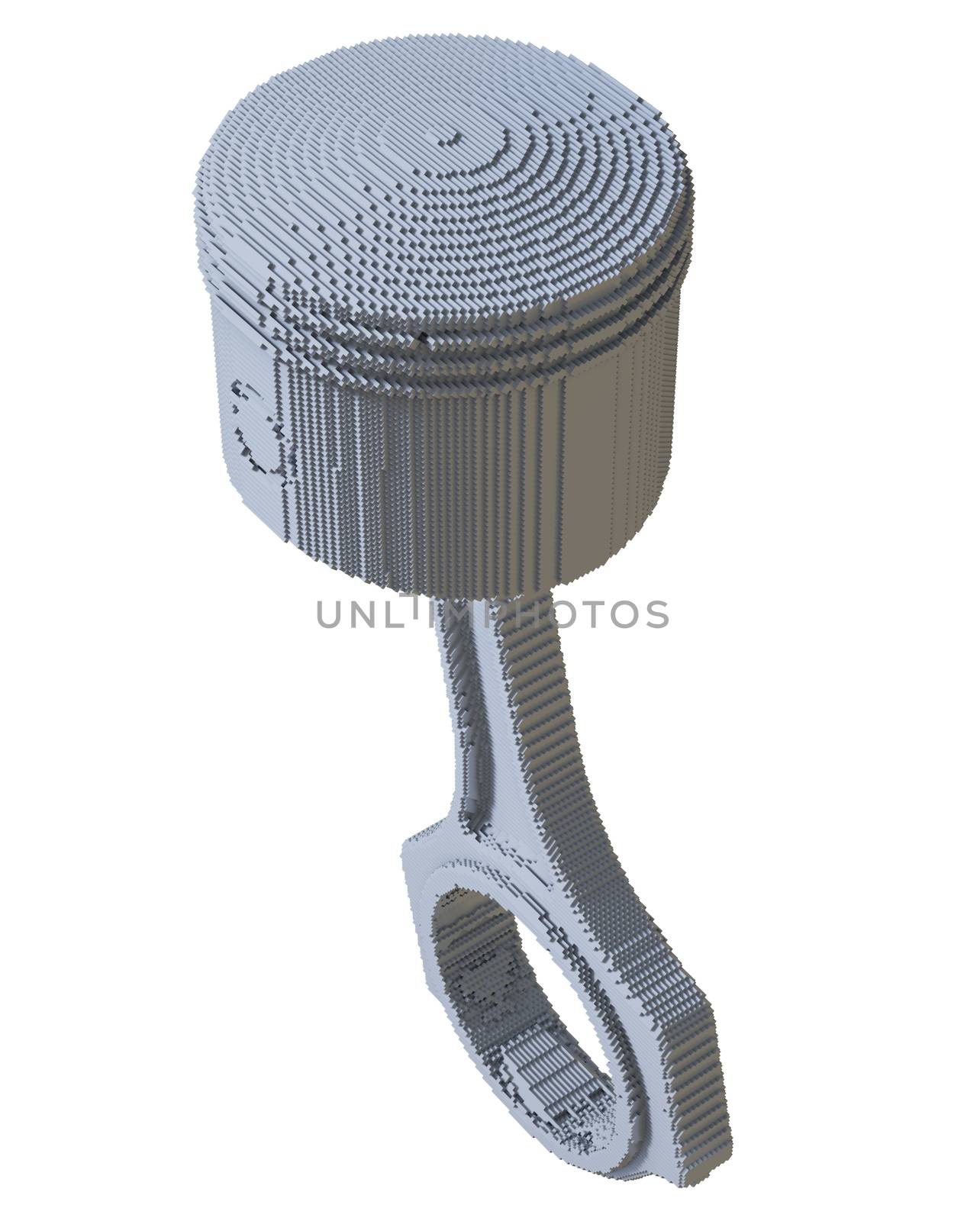 3d printed car piston isolated by cherezoff