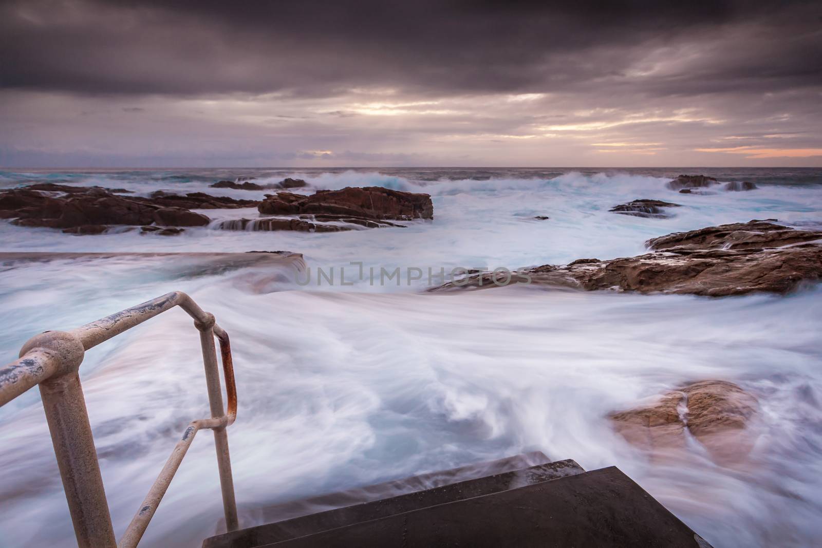 Coastal pool overflow in big seas by lovleah