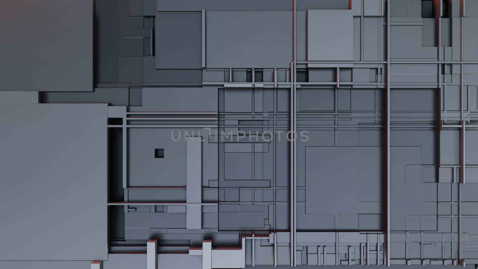 3d render Abstract Technology Background With Cubes. Digital technology concept. 3D illustration