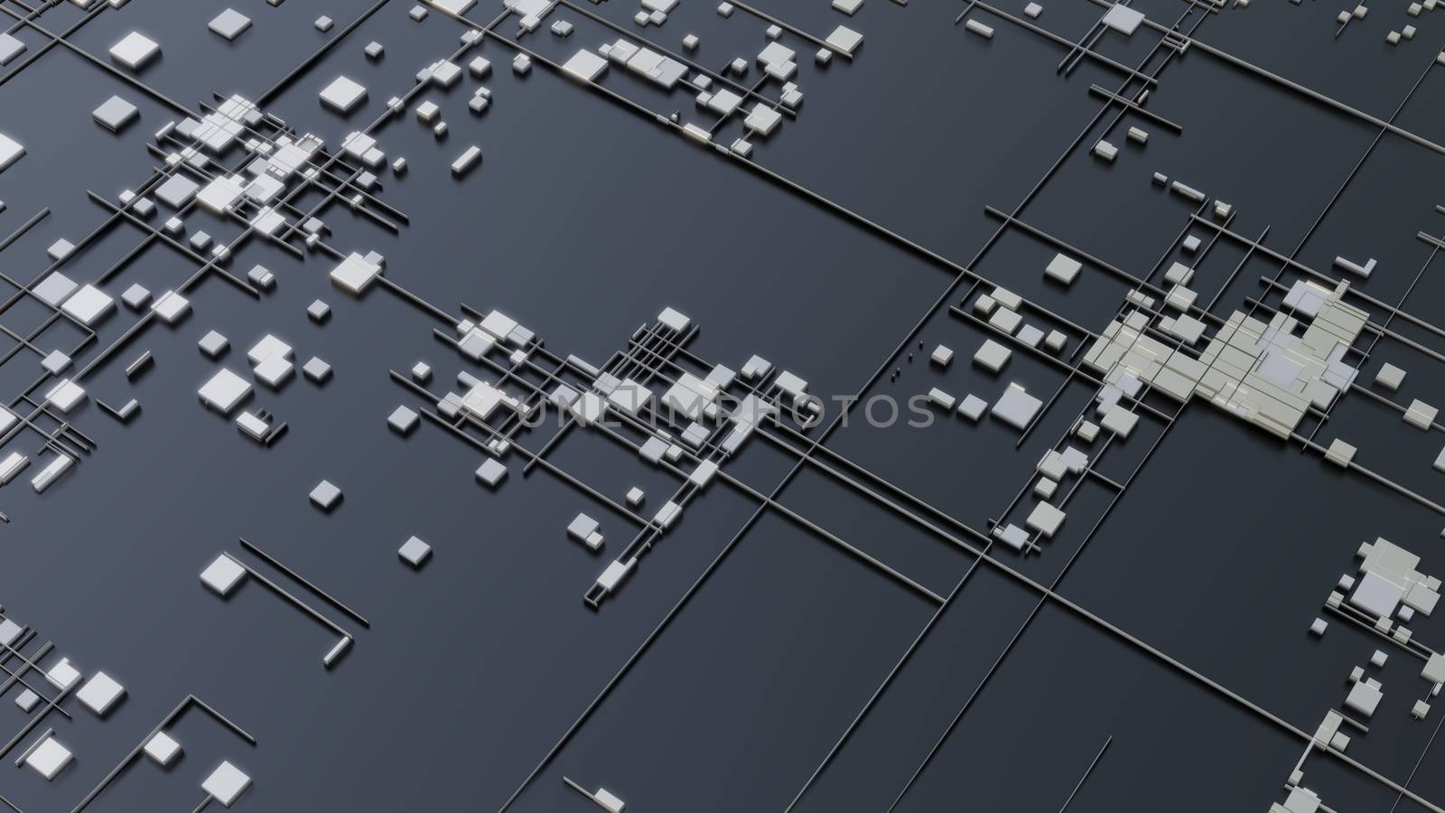 Abstract Technology Background With Cubes by cherezoff