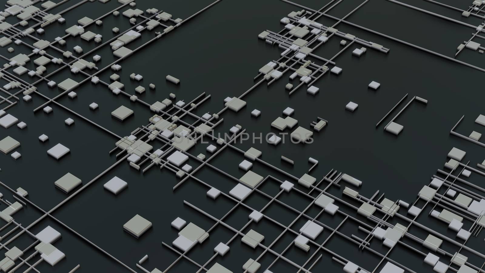 Abstract Technology Background With Cubes. Digital technology concept. 3D illustration