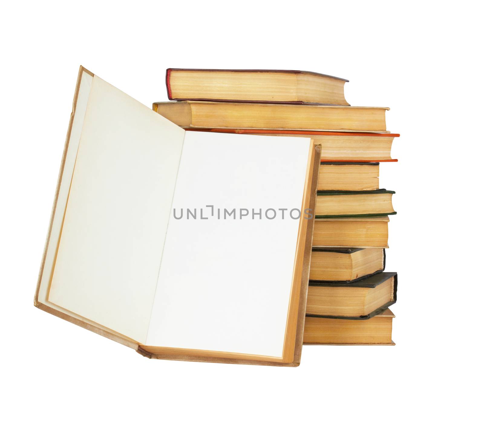 Books isolated on the white background 