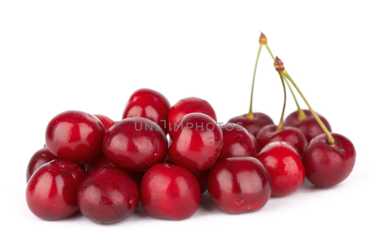 sweet cherry, on a white background 