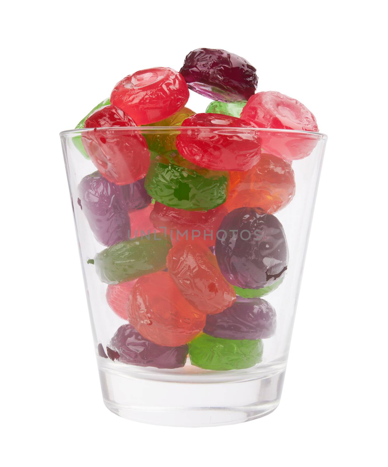 colorful candies on a white background