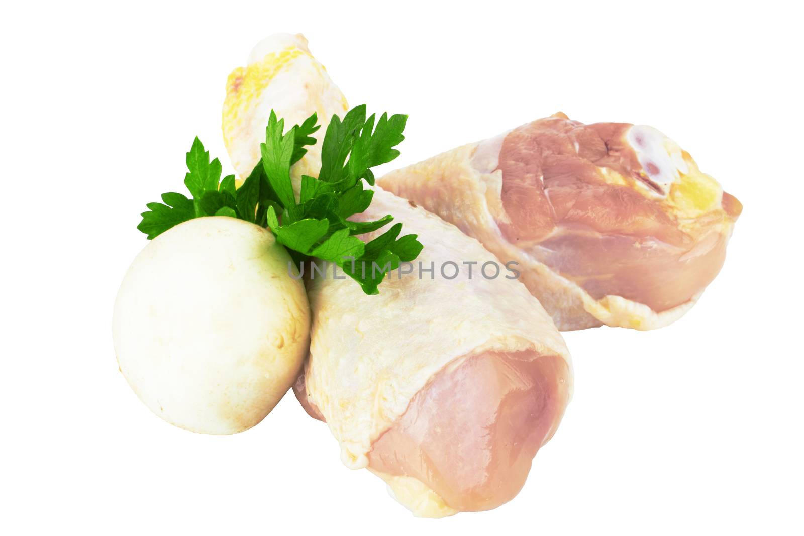 Chicken legs isolated on white 