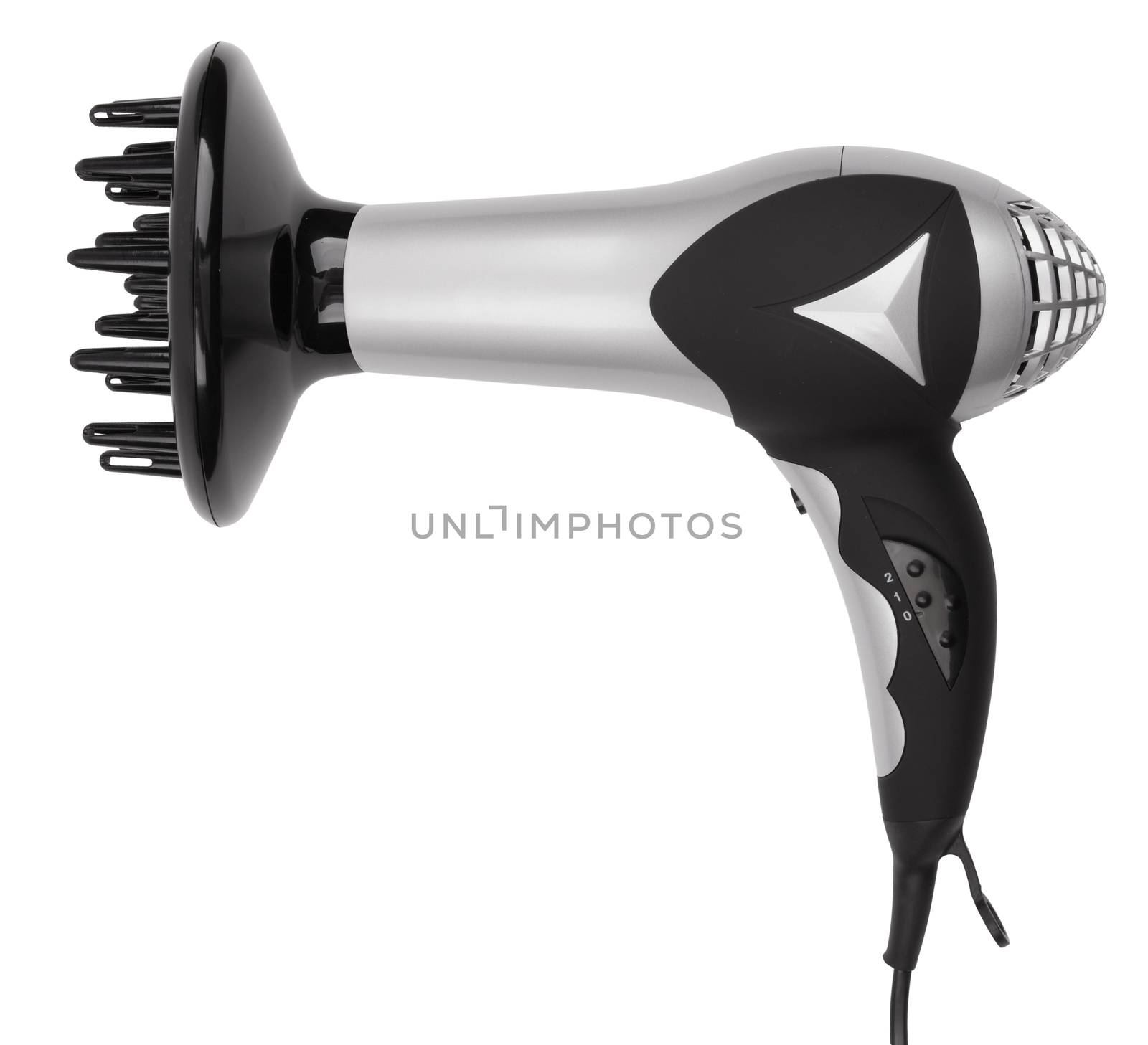 Hair dryer isolated on white