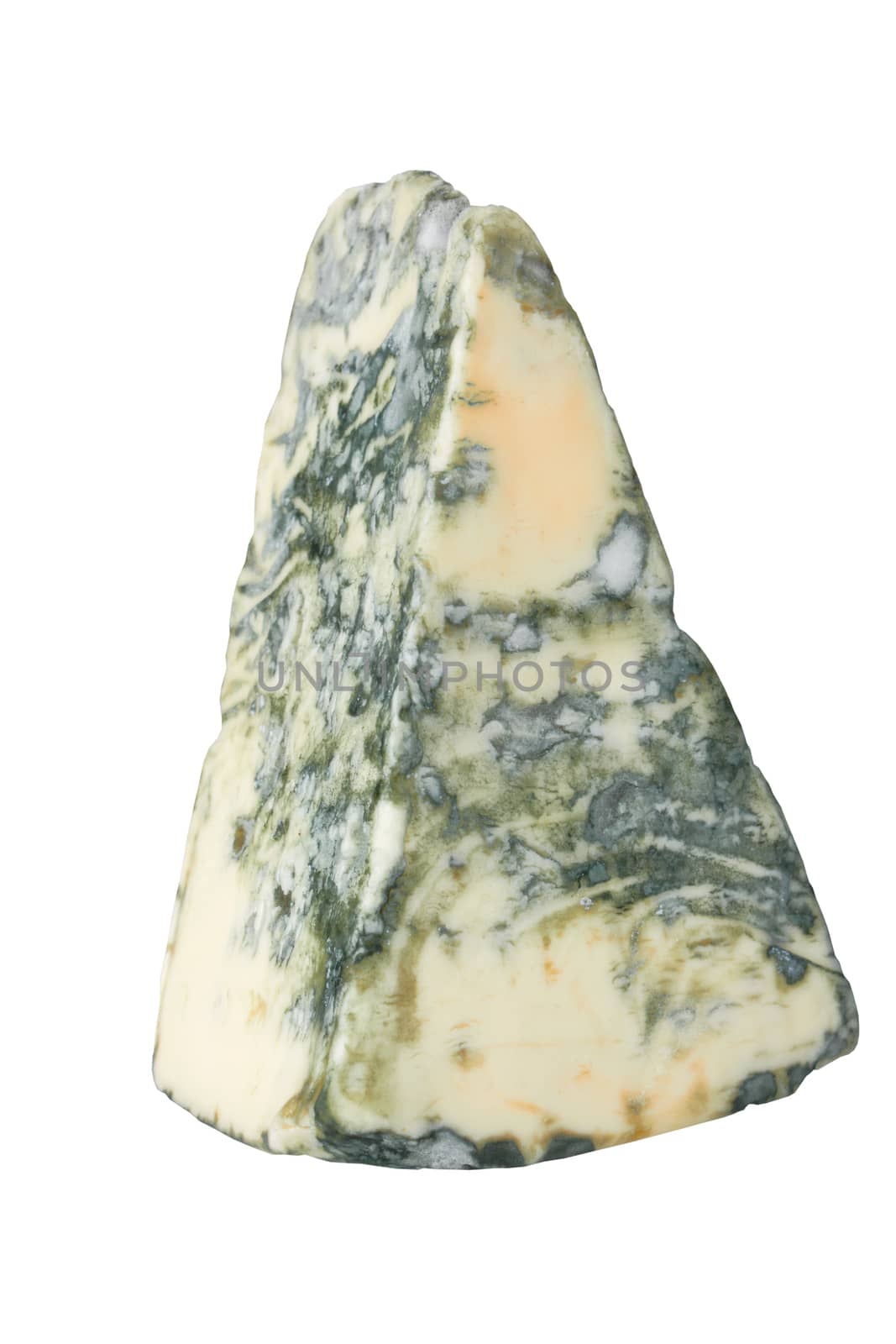 blue cheese isolated on a white background 