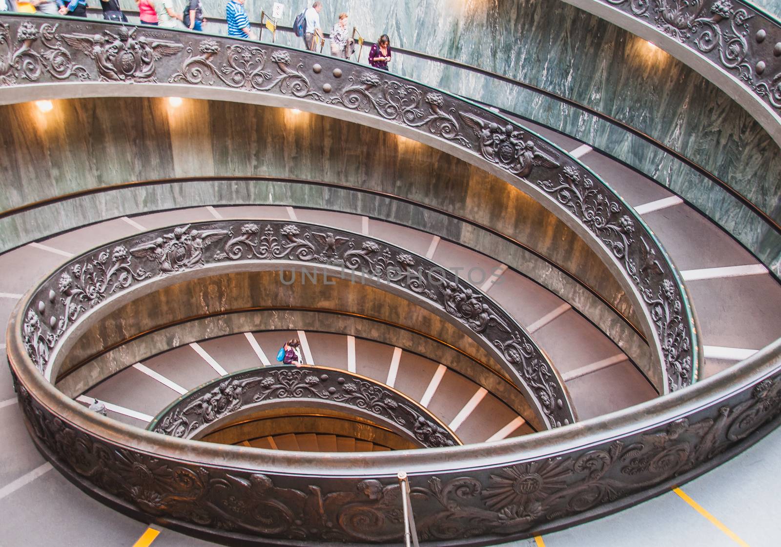 Bramante double helix staircase at the Vatican Museum in Rome, Italy