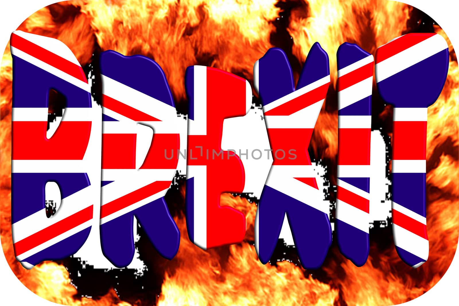 United Kingdom and Gibraltar European Union membership referendum referendum outlet Britain (UK or Britain or England) from the EU (European Union), British suffrage. The flag of the UK & EU Symbolic, concept for United Kingdom and Gibraltar European Union membership referendum.