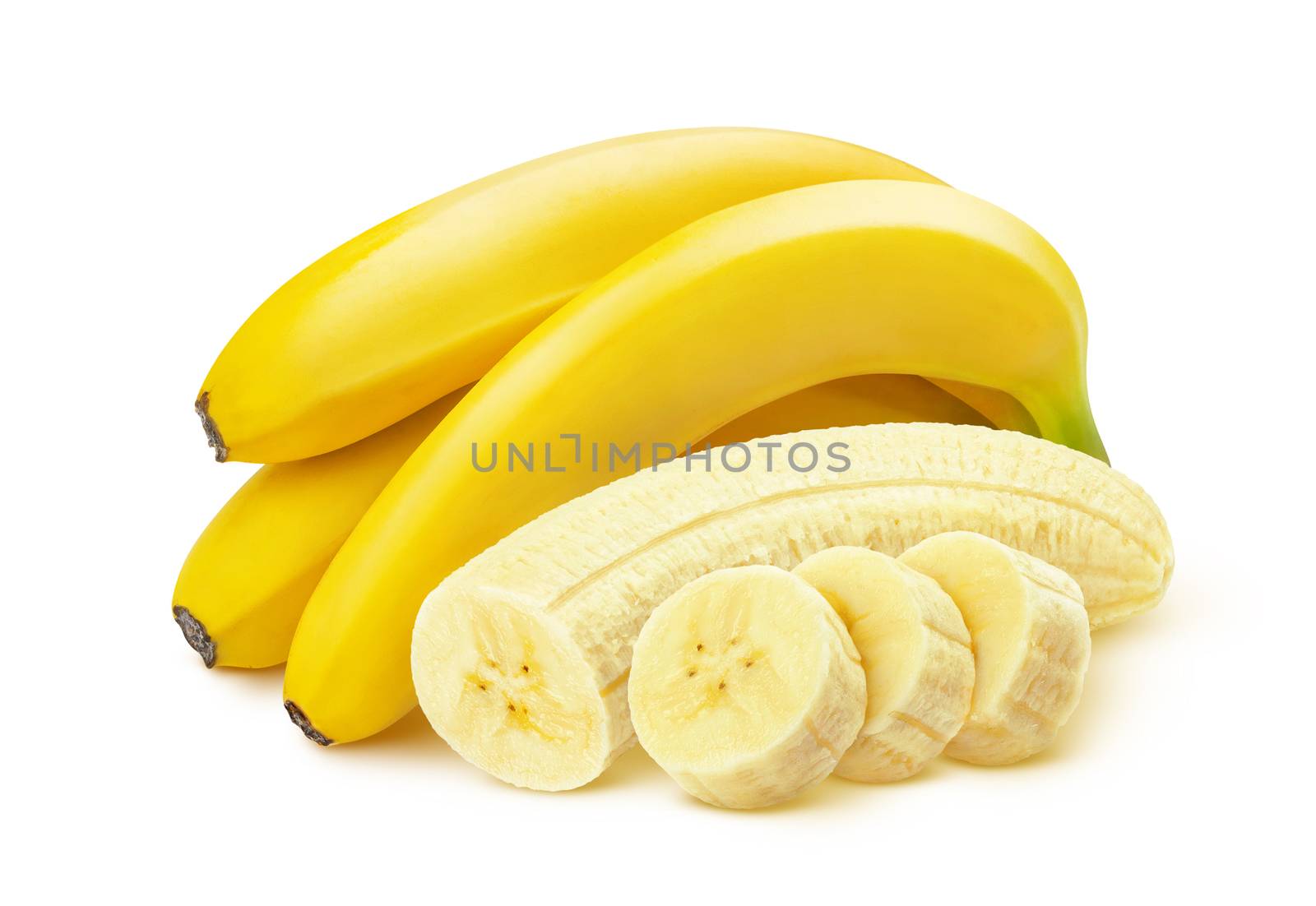 Bunch of bananas isolated on white background by xamtiw