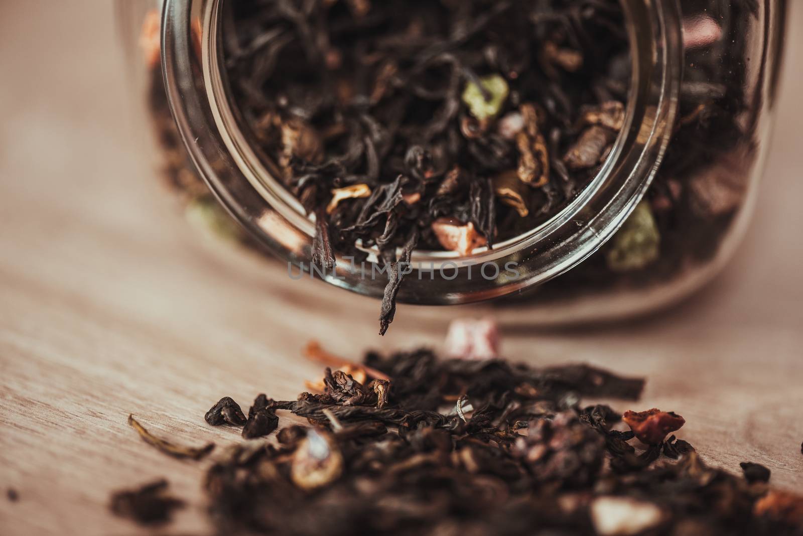 jar with scattering tea by Seva_blsv
