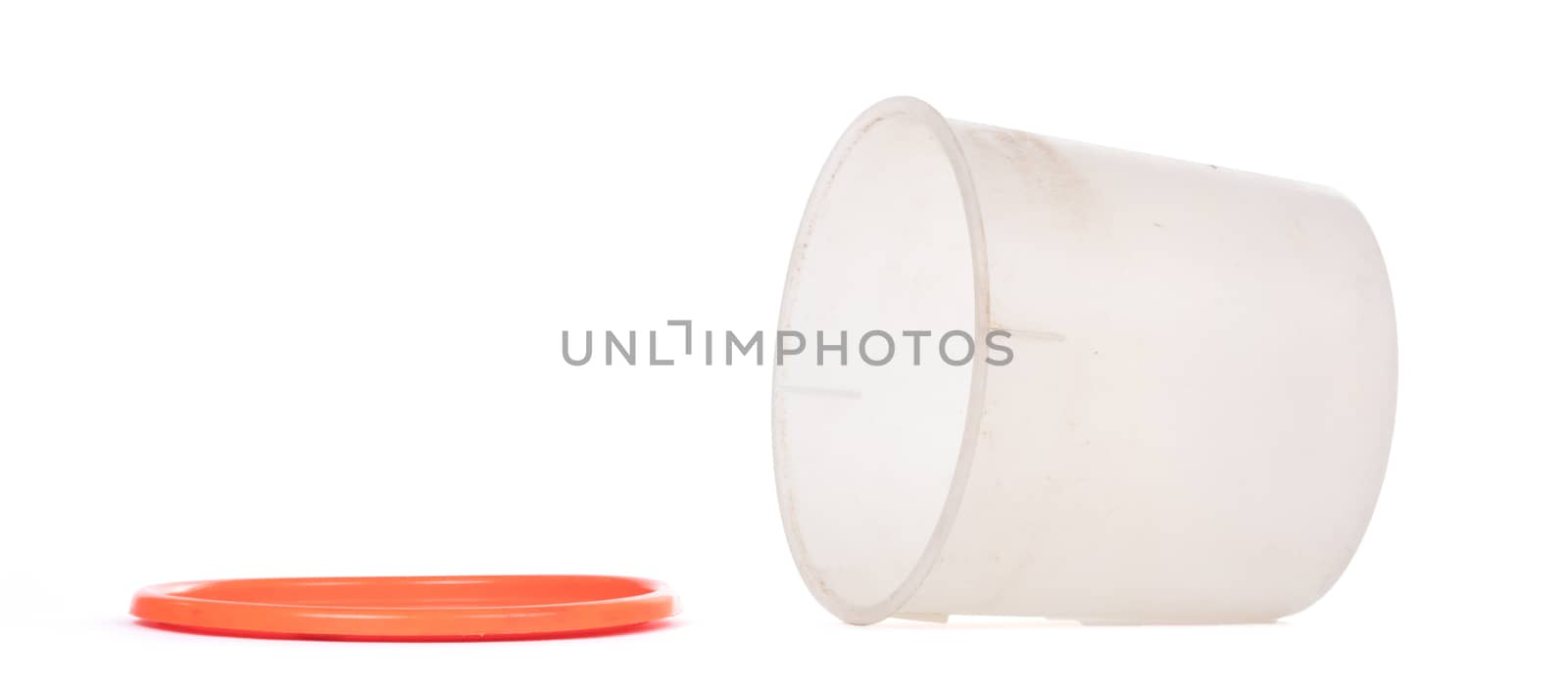 Old bucket isolated on a white background