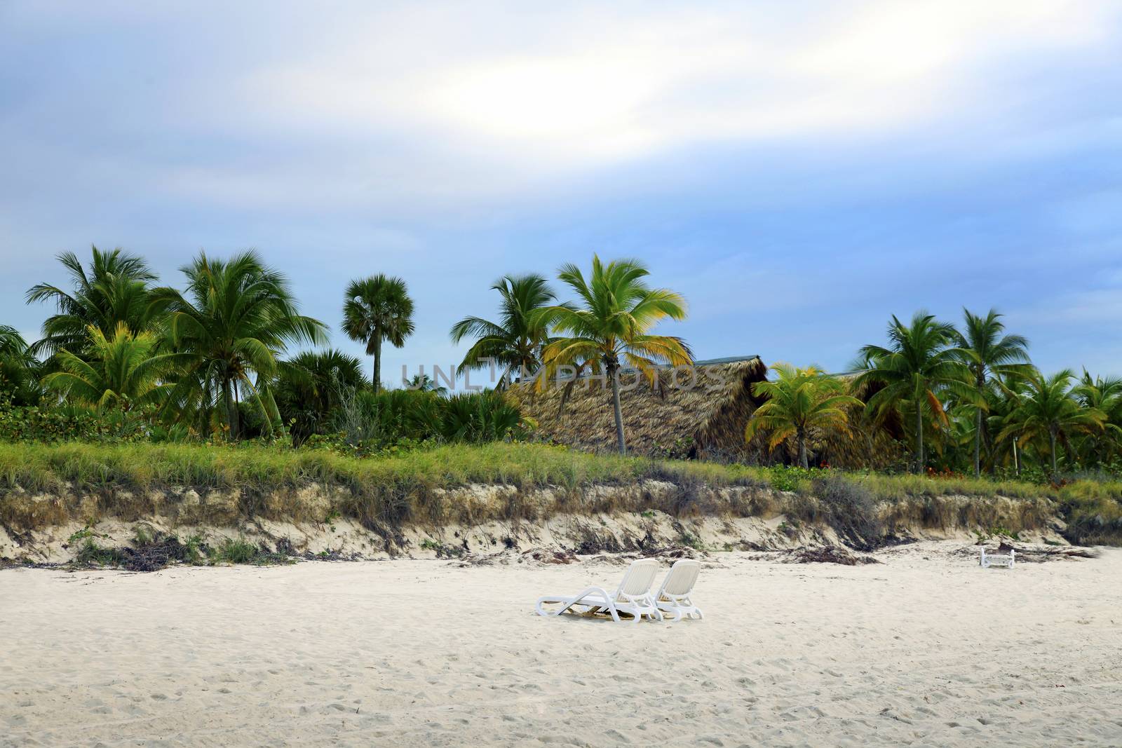 Cuban beach on sunset by friday