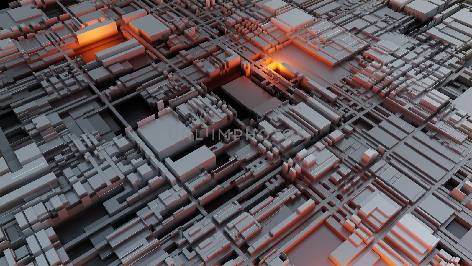 3d render Abstract Technology Background With Cubes by cherezoff