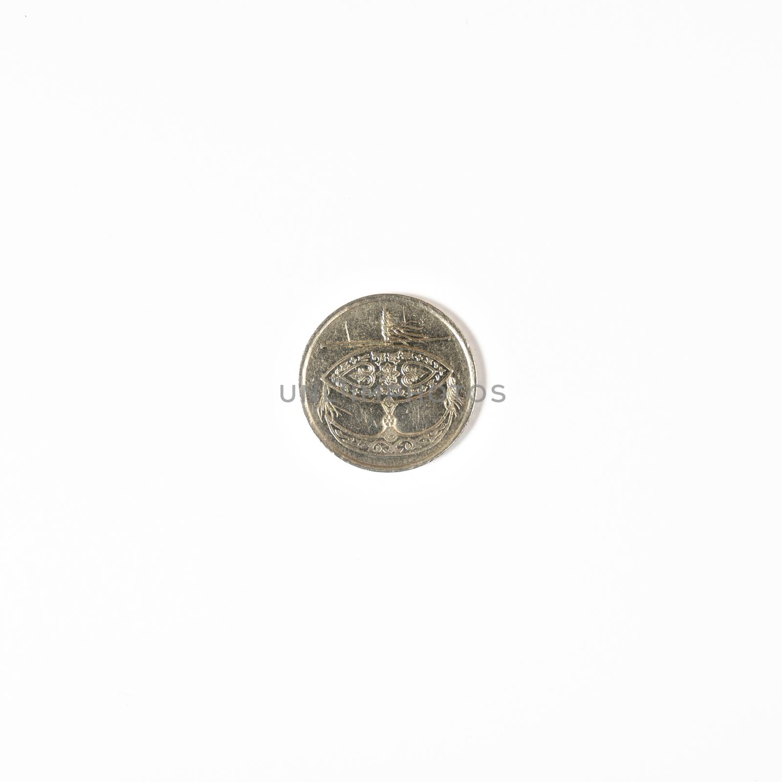 A 50 Sen coin of Malaysian Ringgit