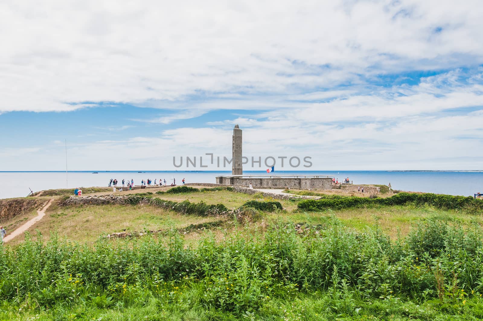 Saint-Mathieu lighthouse and former abbey at Pointe Saint-Mathieu in Plougonvelin, Finistère, France