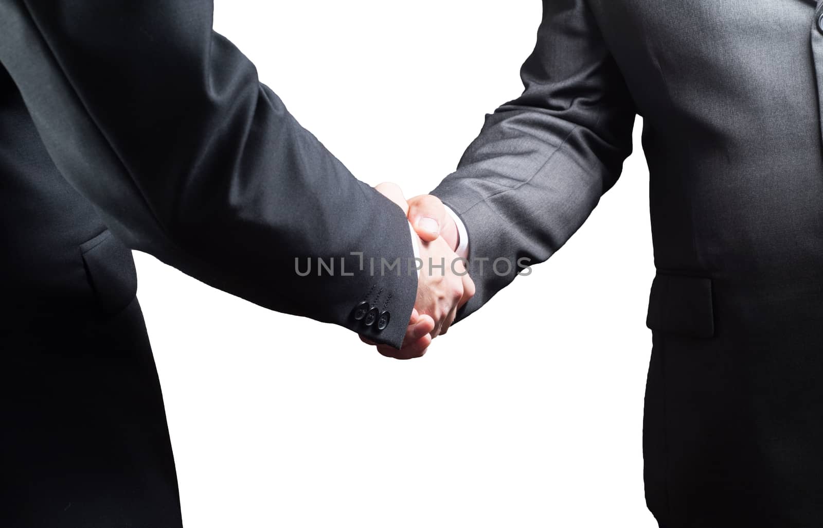Handshake, Successful businessmen shaking hands, isolated on white background by claire_lucia