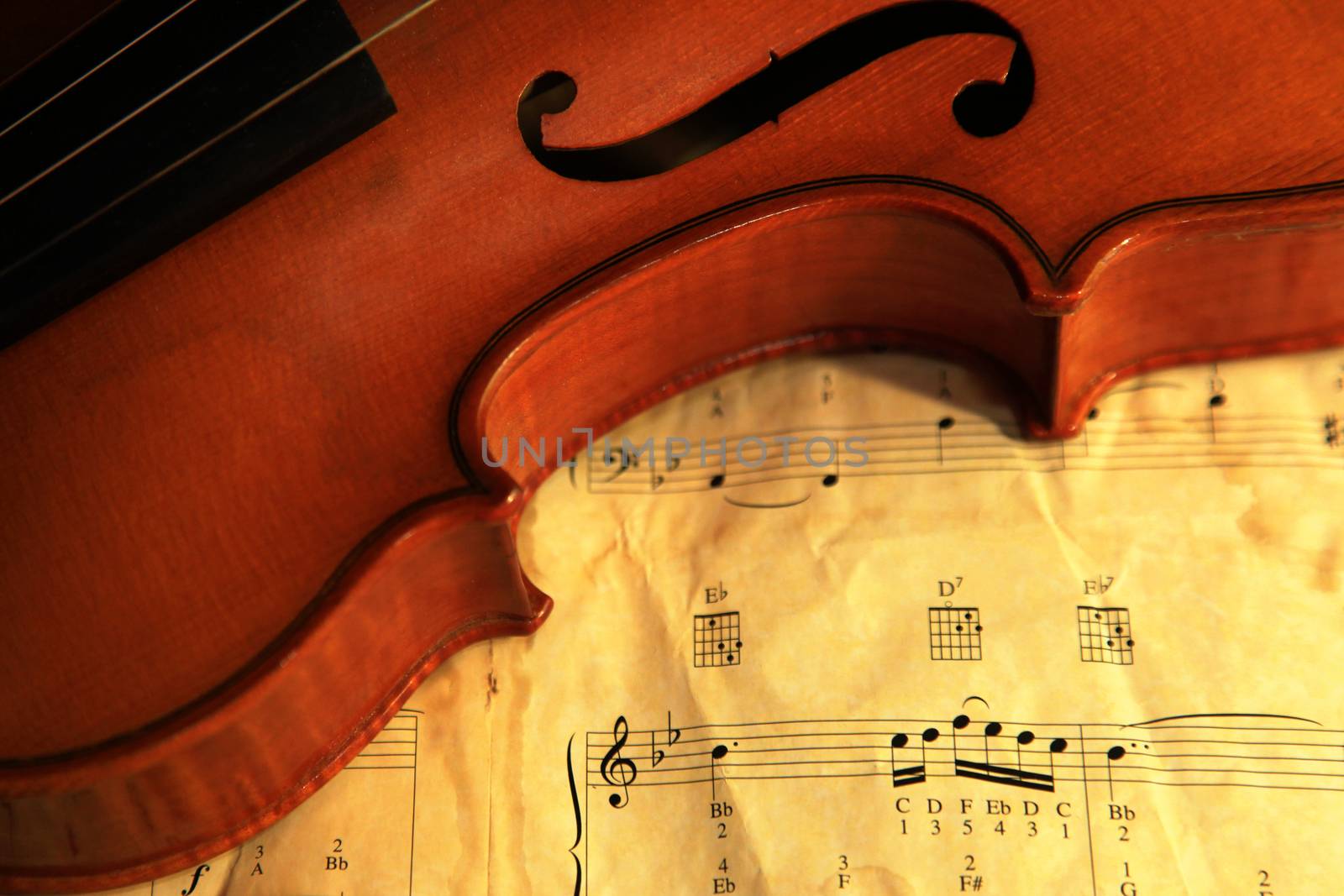 1937 old violin in studio close up