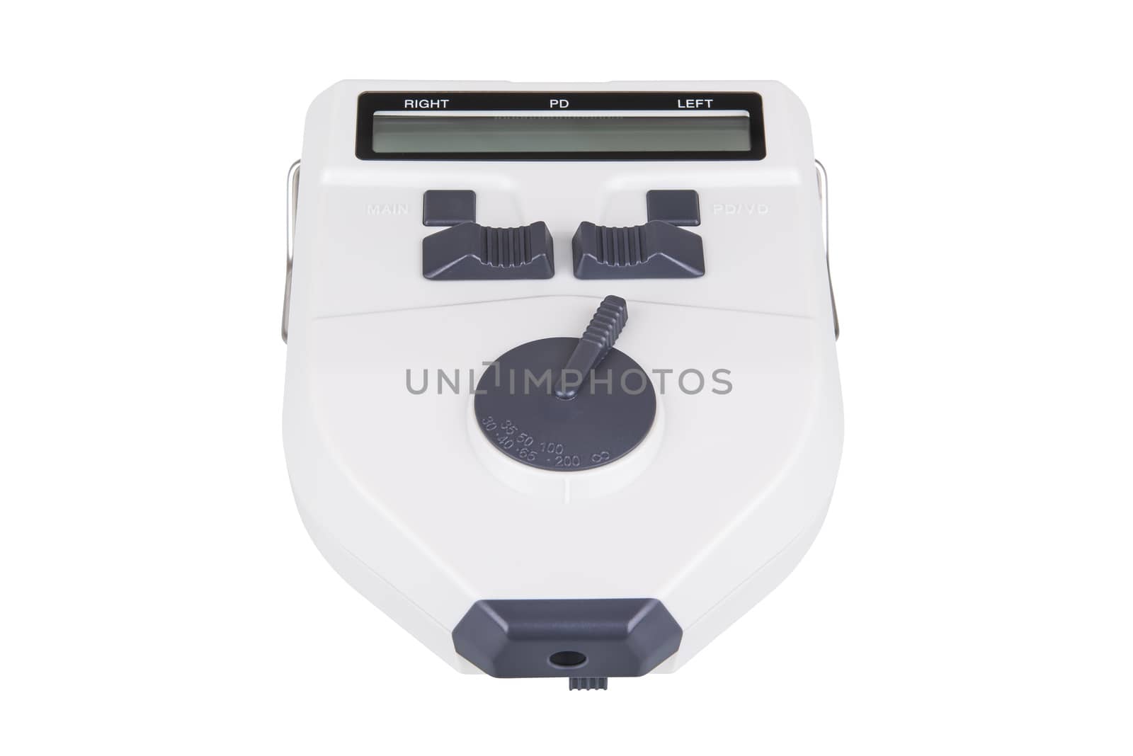 Electronic Pupilometer isolated on white background