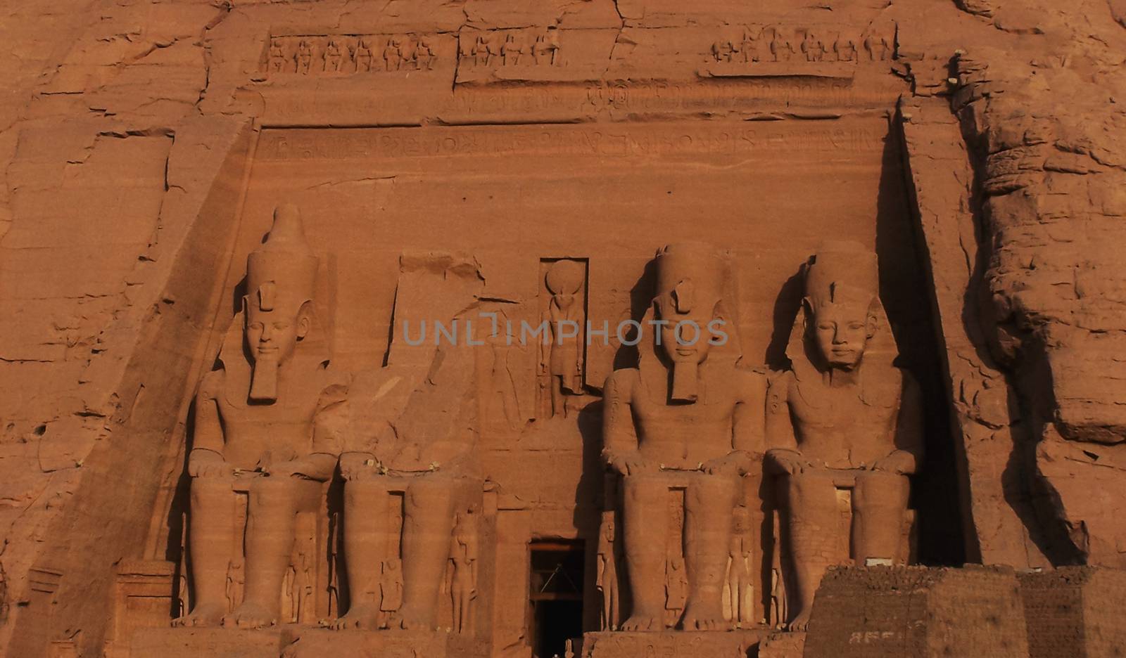 Abu SImbel ancient temple Egypt sand stone by MXW_Stock
