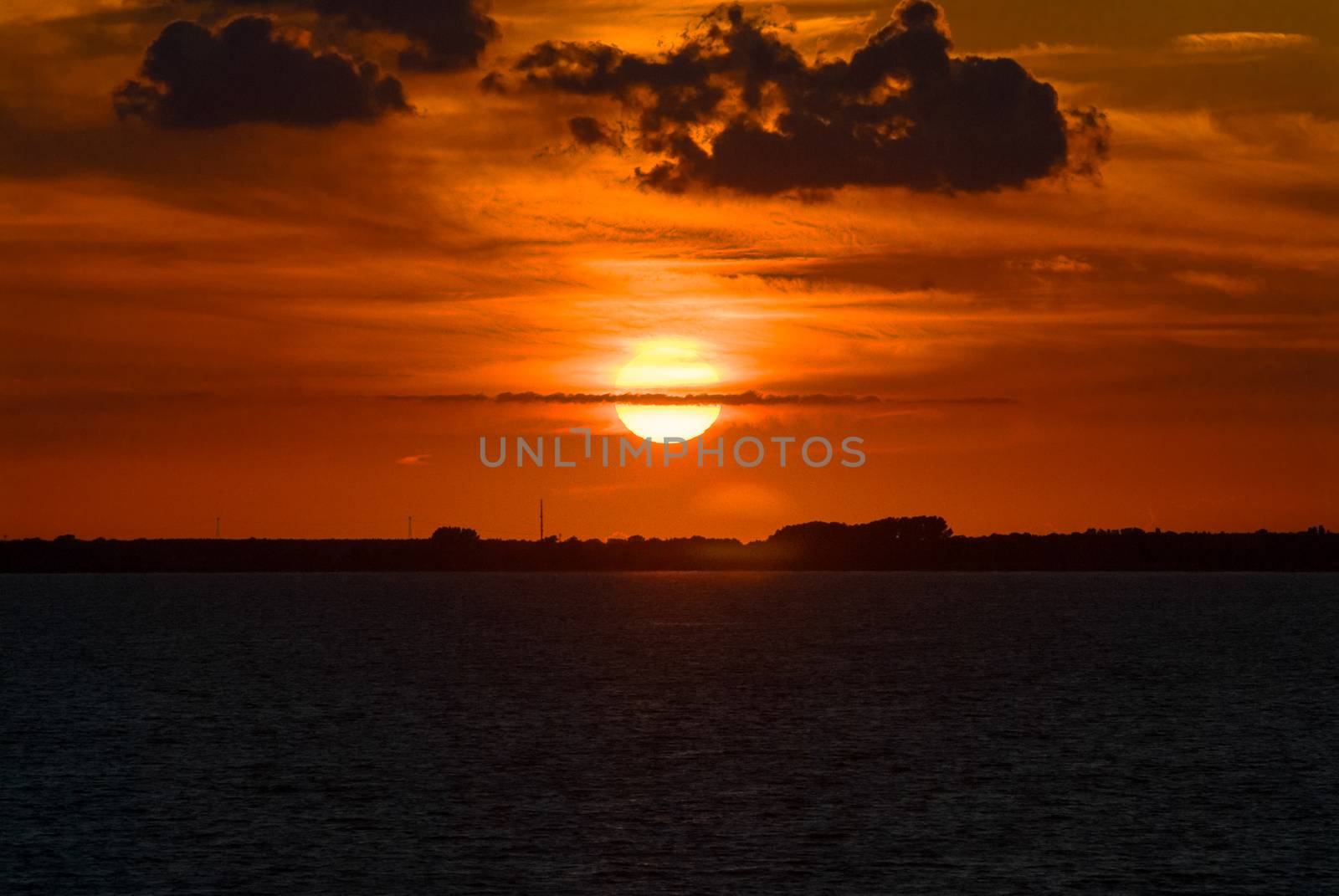 Sunset sunrise red orange yellow sky sun clouds cloud by MXW_Stock