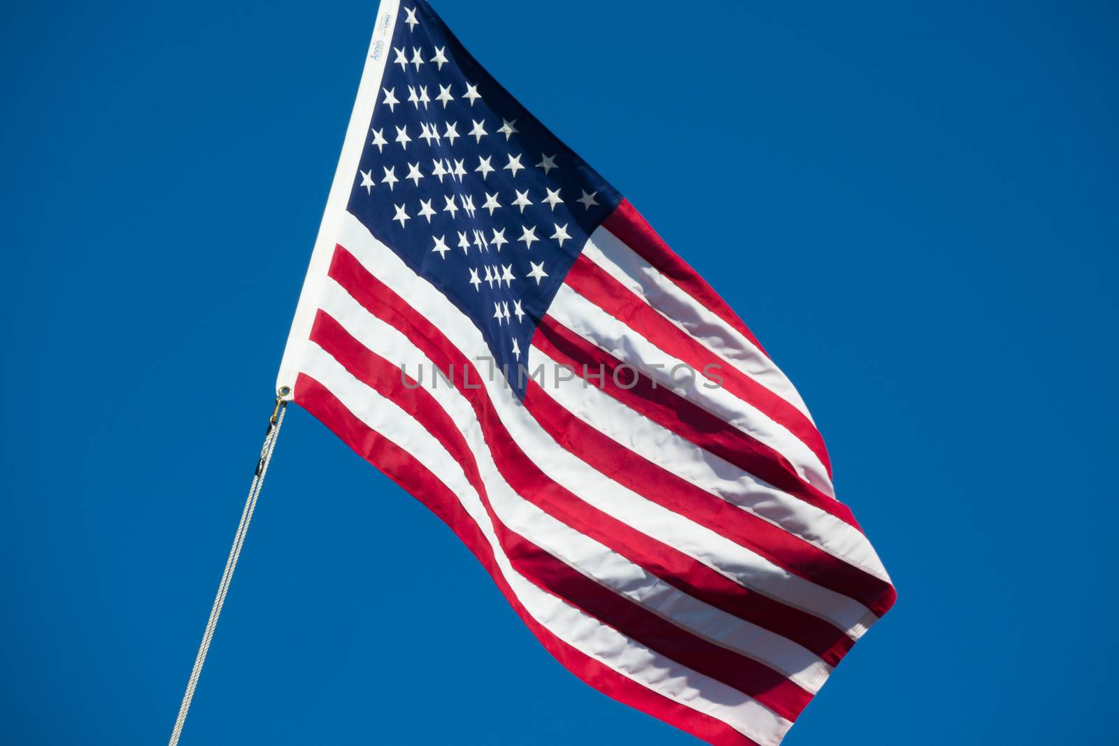 United States of America flag star spangled banner stars and stripes blue sky