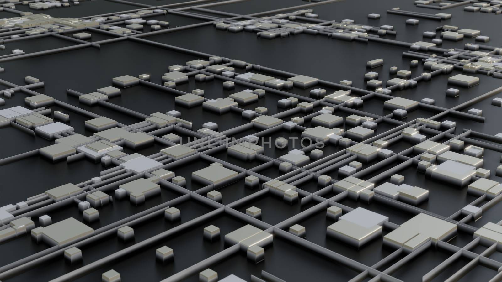 Abstract Technology Background With Cubes. Digital technology concept. 3D illustration