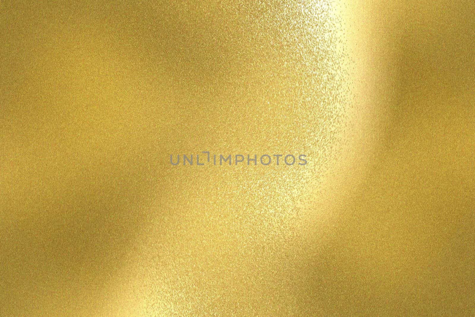 Reflection of wave gold metal wall, texture background