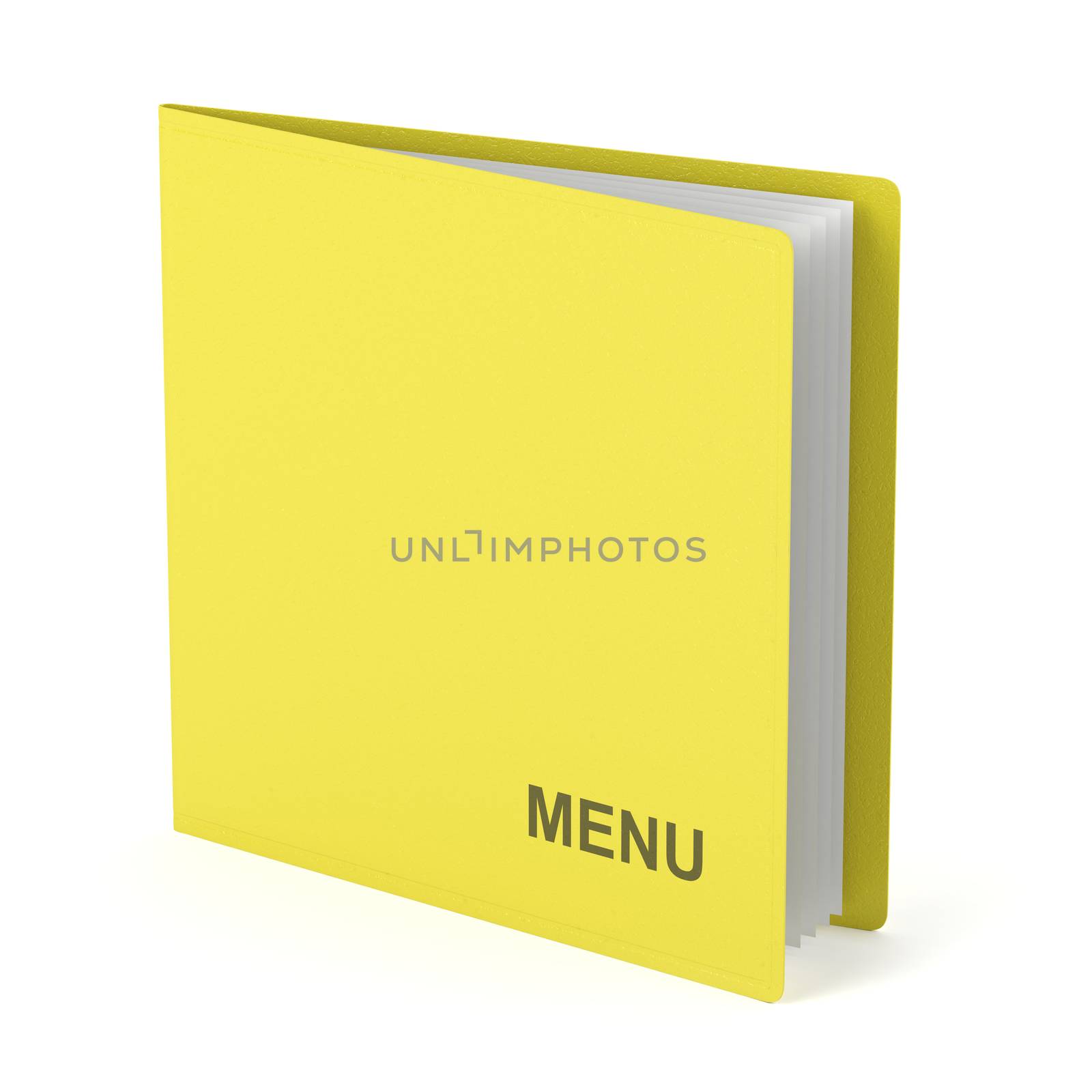 Yellow menu book by magraphics