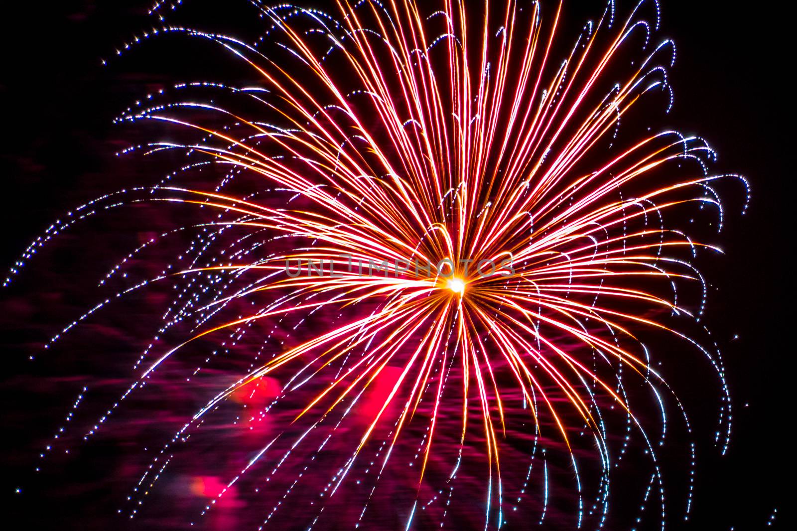 Firework fireworks celebration blue spikes red purple yellow by MXW_Stock
