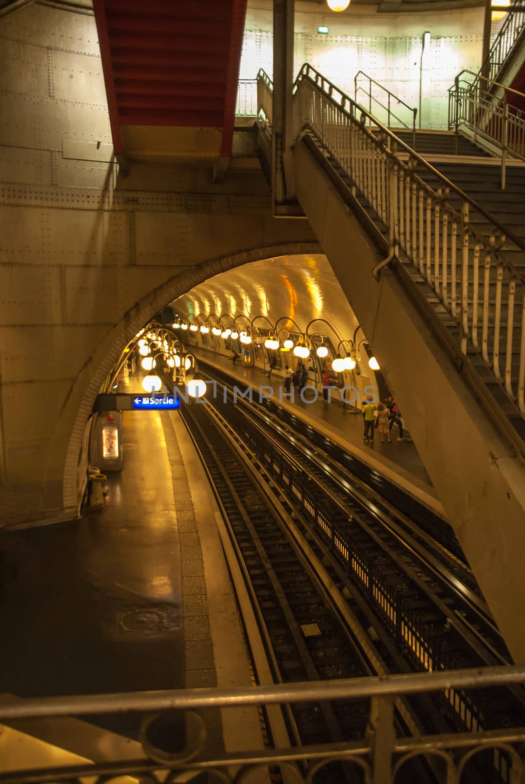 One of the oldest metro stations in Paris, underground station