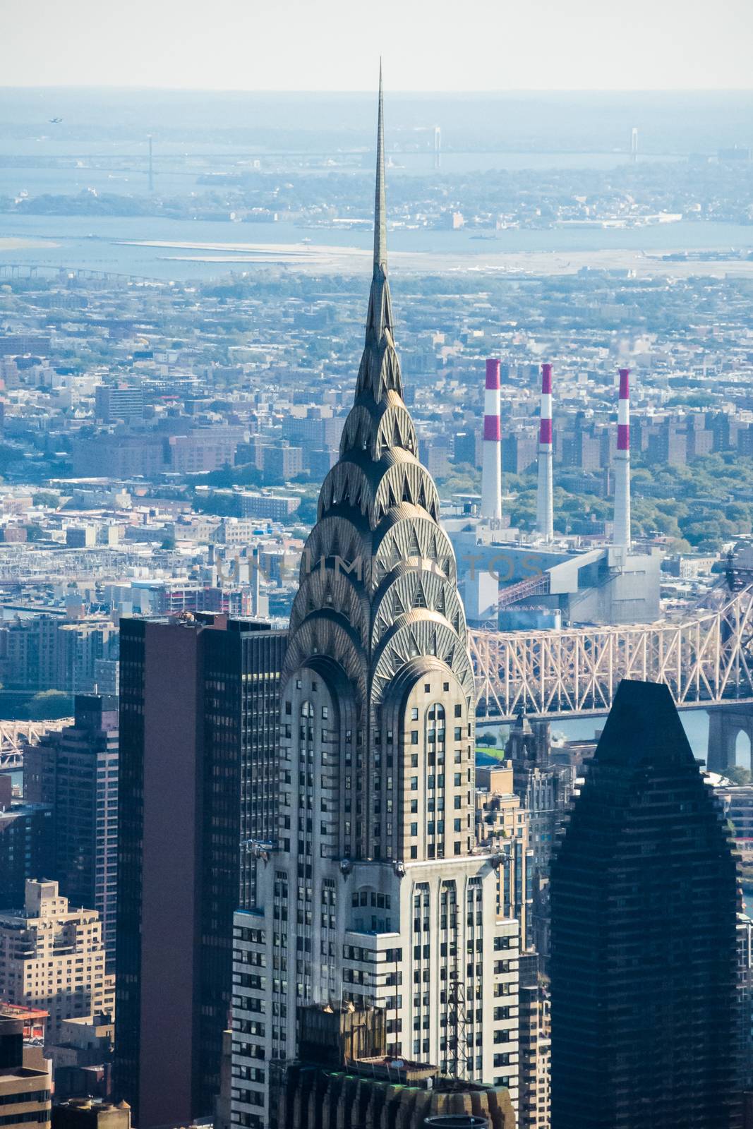 Top of Chrysler skyscraper Manhattan New York by MXW_Stock