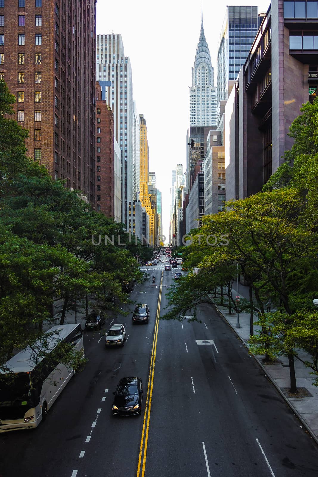 Endless streets of Manhattan New York skyscraper cars by MXW_Stock
