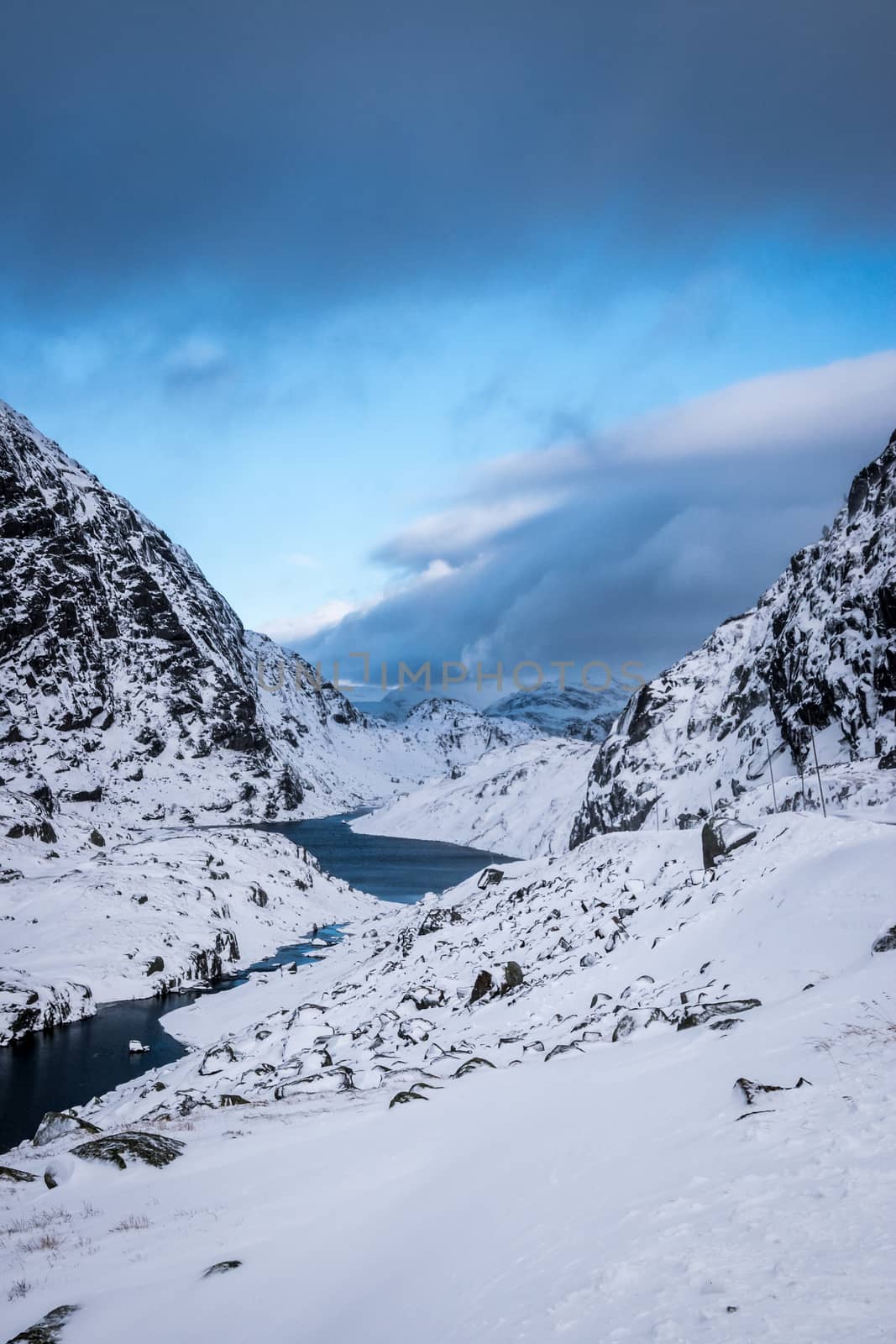 Snow landscape blue sky Norway freezing by MXW_Stock