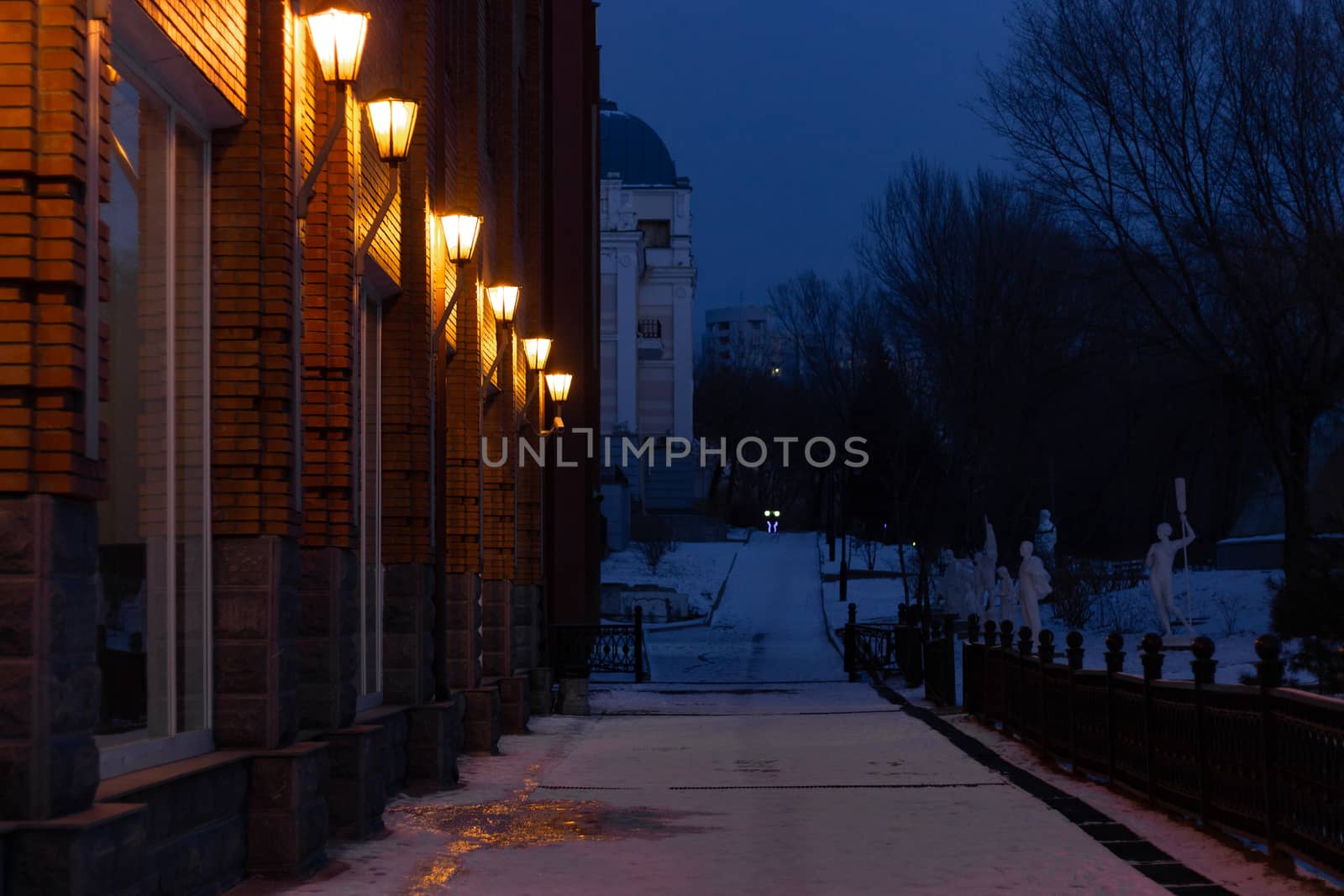 Khabarovsk Museum of local lore in the evening in the light of lanterns. by rdv27